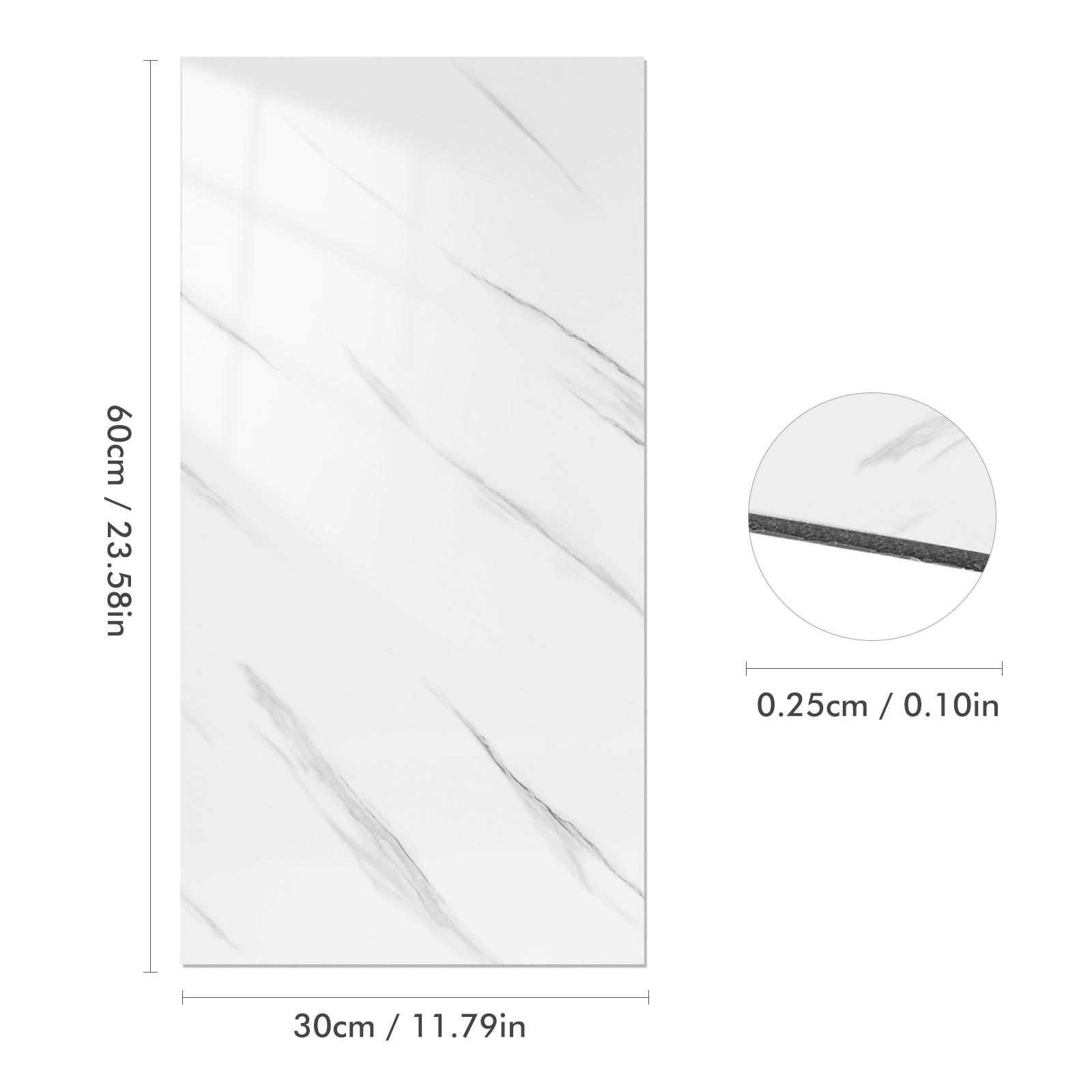 

10 Pcs Marble Waterproof Wall Sticker Vanity Backsplash For Kitchen Tub Peel Self Adhesive White Imitation Porcelain Stickers бежевий