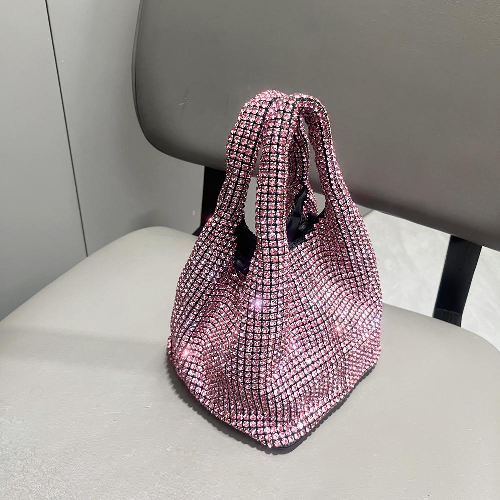 Crystal Bright Clutch Bag  Bucket Shoulder Bag  Handmade Bags  Luxury Designer Bags  Evening Clutch  Bag