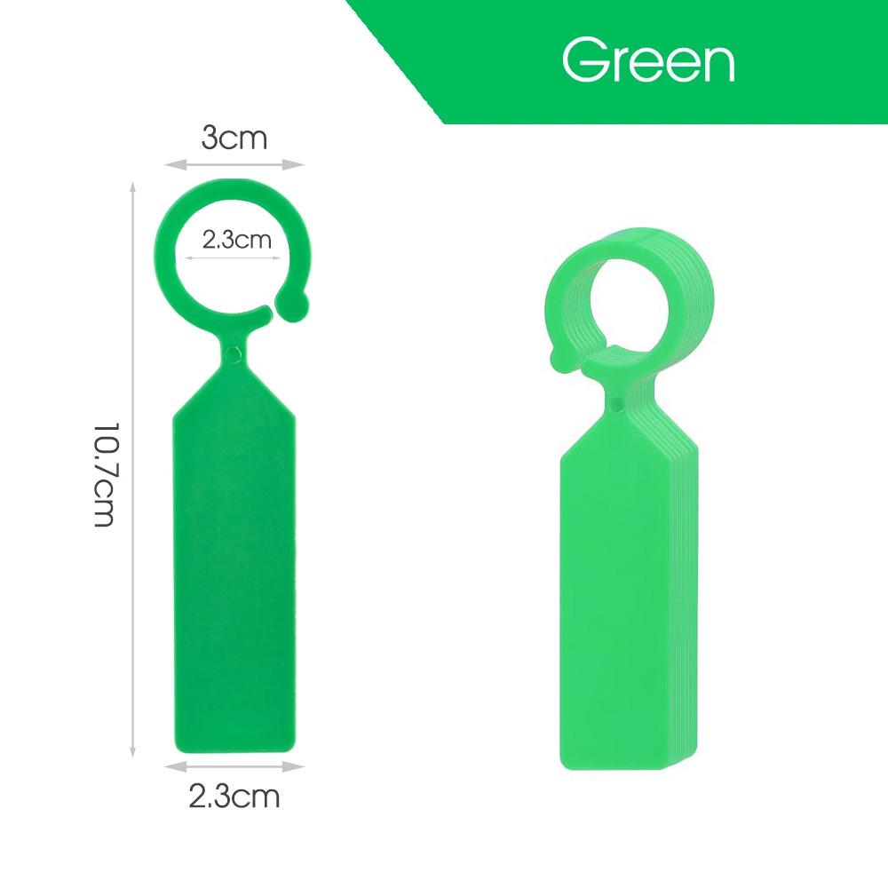 100PCS 10.7x2.3CM Plastic Garden Hanging Plant Tags Ring Label Hook Tree Marker Nursery Stake Greenhouse Bonsai Collar Signs