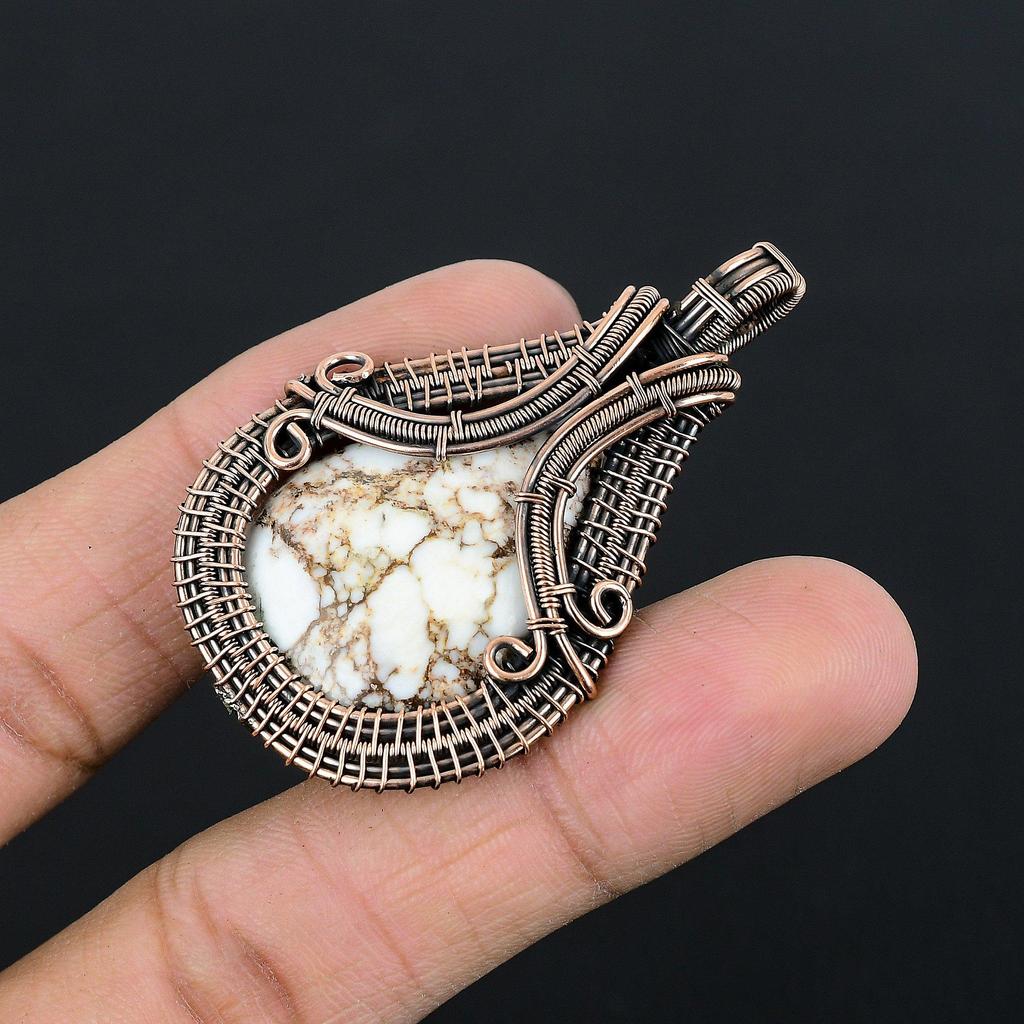 Wild Horse Pendant Gemstone Jewelry, 999 Copper Wire Wrapped Handmade Pendant, Latest Design Jewelry