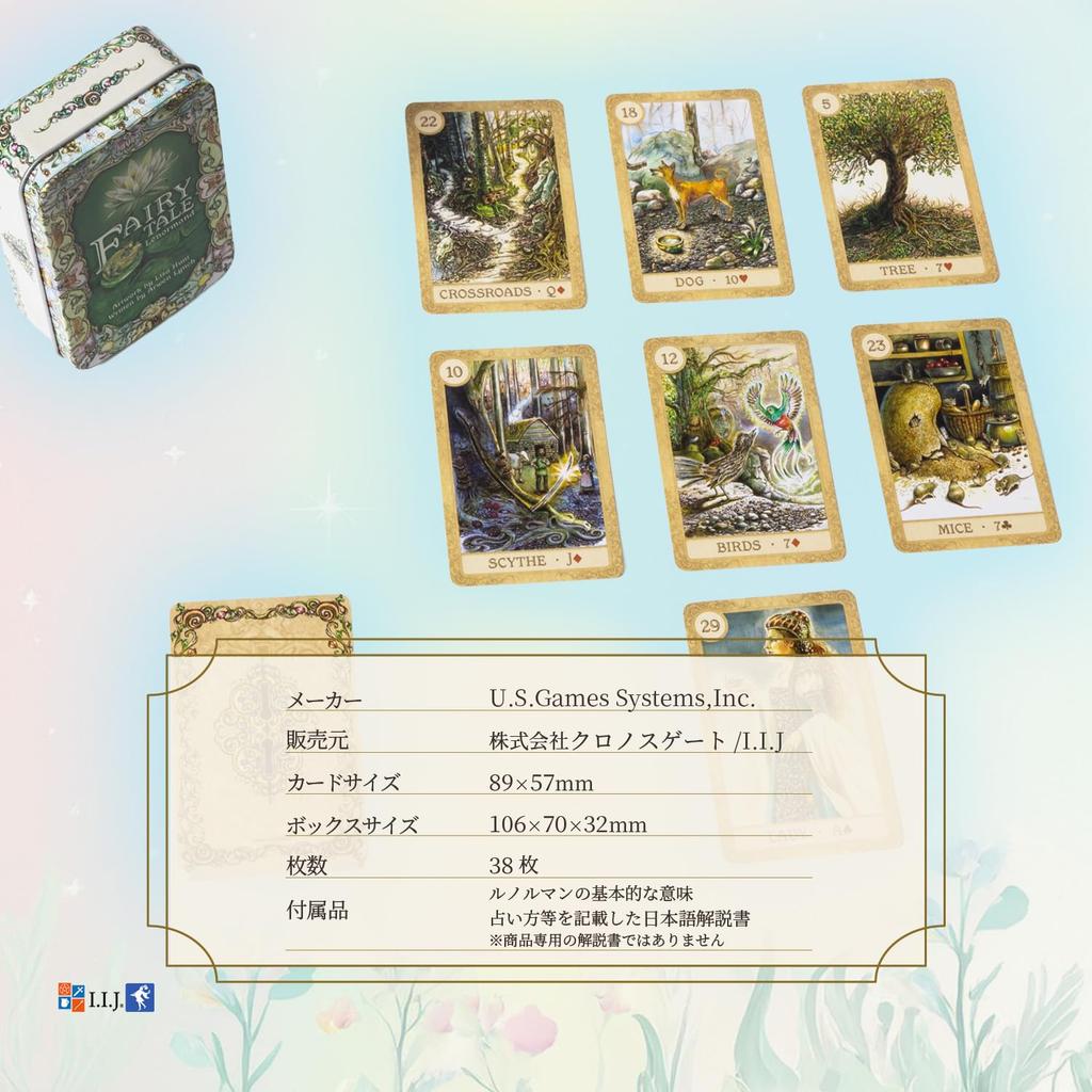 Lenormand Fairy Tale Lenormand Oracle Fortune Fairy with Japanese Authentic I.I.J Cards, Cards, Telling, Tales, Instructions,