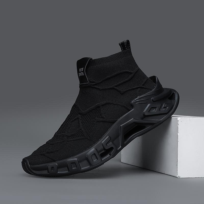 High-Top Sports Shoes Are Novel Fashionable Non-Slip Durable Suitable for All Seasons Sneakers Men Sheos Trainers Tides Running