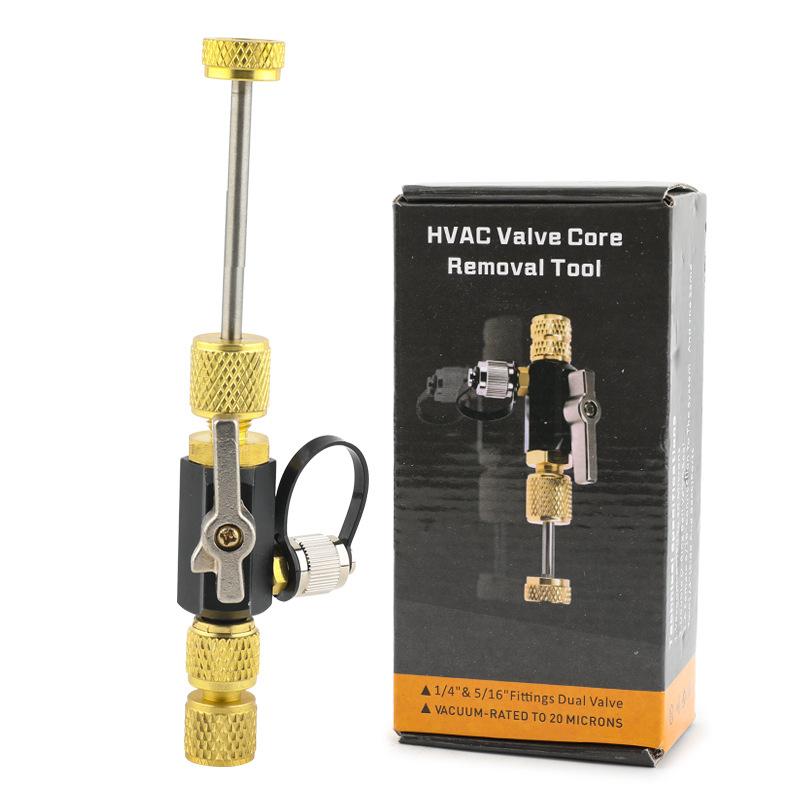 1 4 Inch Valve Core Remover Dual Valve And Sight Glass High Efficiency For Refrigeration System Repair