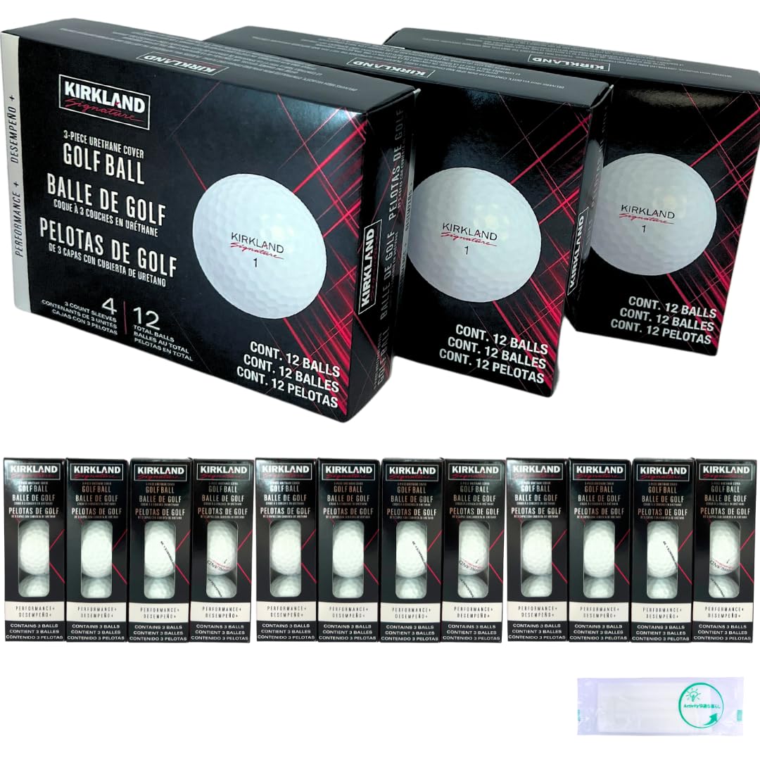 

Мячи для гольфа Kirkland с уретановым покрытием Performance Plus 12 мячей x 3 дюжины по 36 Официальный лист V3.0 для влажной погоды (Всего мячей) [Мероприятие включено] белый