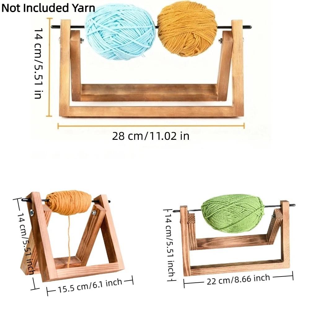 Handmade Yarn Ball Stand Rotating Yarn Spool Organizer Wire Winding Rack  Knitting Crafts