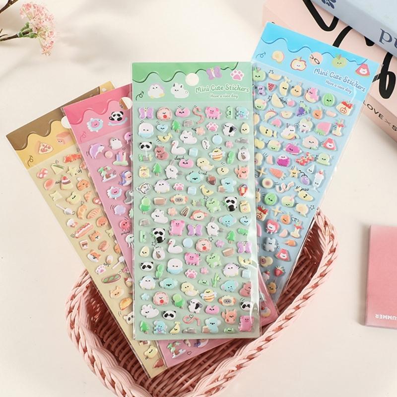 Animal Sticker Decorative Foam Sticker for Art Craft Scrapbooking Journals Phone Case Water Bottle Children Rewarding