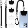 Phone Lanyard Tether for Women Men Retractable Lanyard Tether with Patches & Carabiner for Most Cellphone Stretchy Strap
