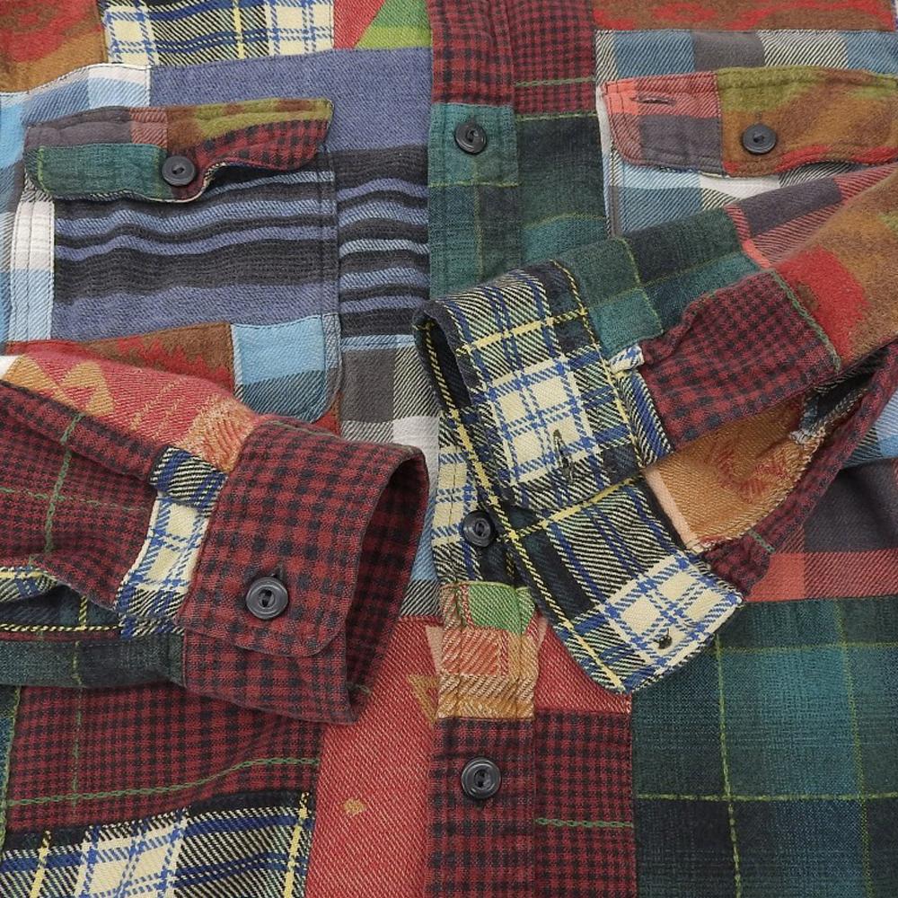 RRL Mattrock Patchwork Long Sleeve Shirt, Men's, Multicolor, Size M Tops M multicolorUsed