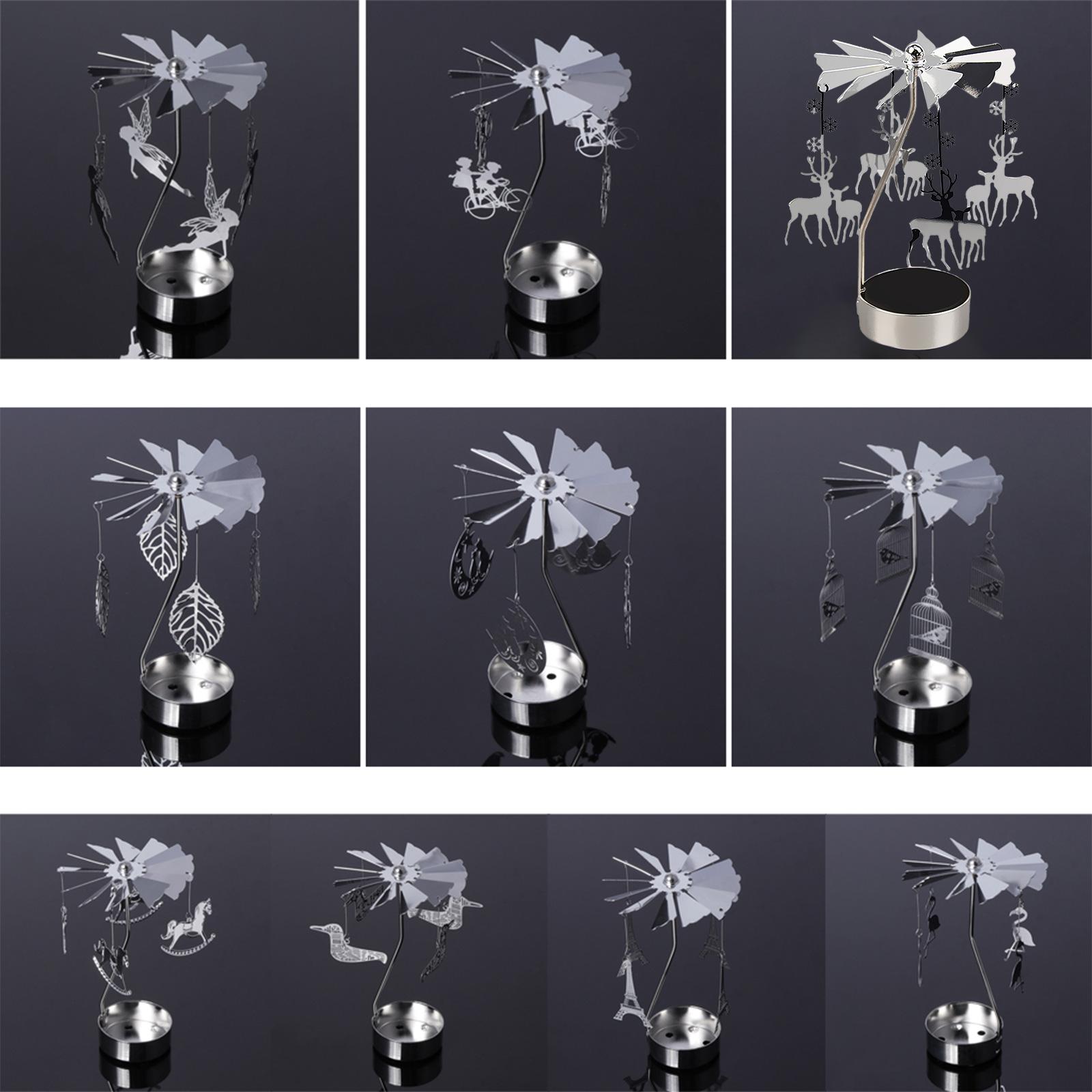 

Вращающийся подсвечник, вращающийся подсвечник для чайной свечи, рождественское украшение стола, карусель, вращающийся подсвечник для свадьбы M