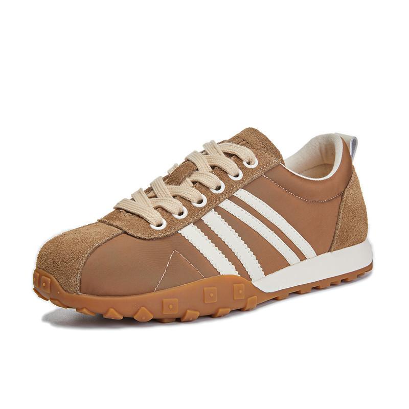 Leather Forrest Gump Shoes Women's 2025 Spring New Flat-bottomed Women's Sports Shoes Casual Versatile German Training Shoes Fashion Women's Shoes