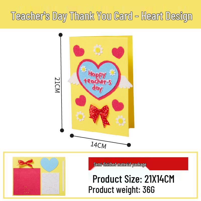 Handmade DIY Material Pack: Creative Teacher s Day Gift & Thank You Card for Kids