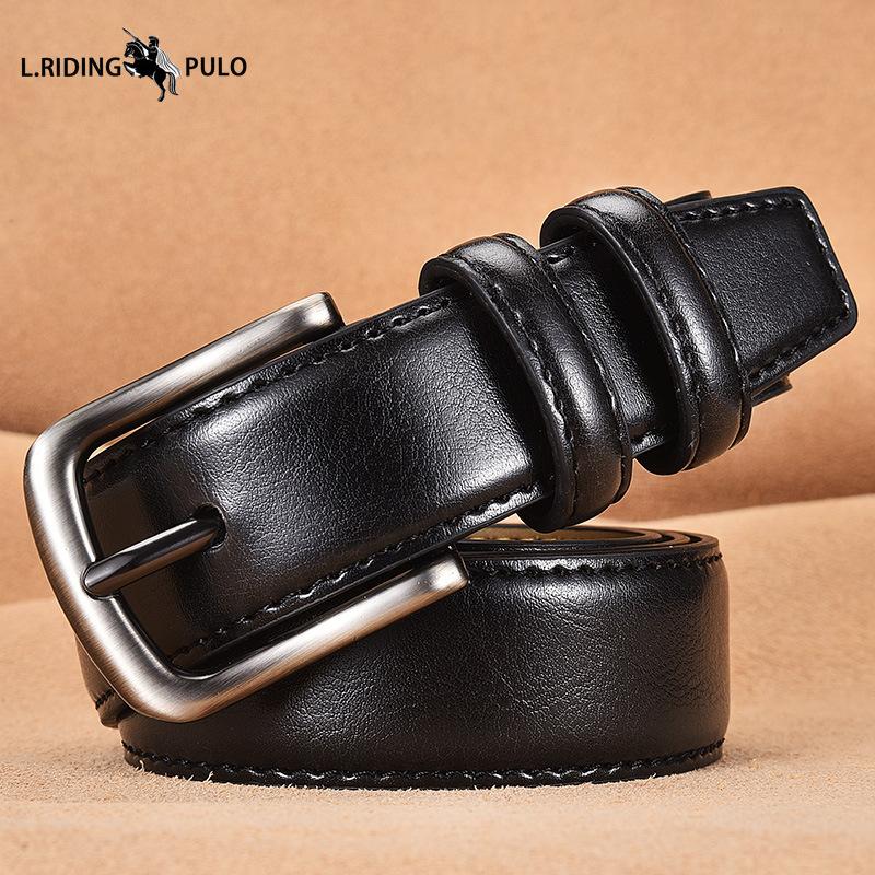 Men's Leather Belt Business Men's Leather Casual Pin Buckle Belt