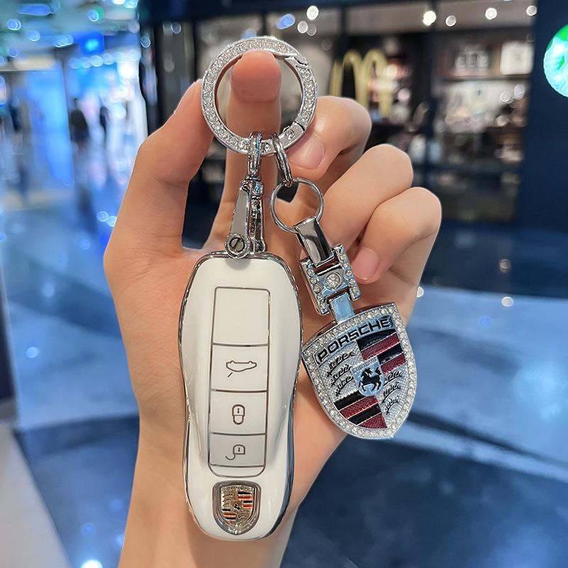 Neue Auto Schlüsselhülle Abdeckung Für Porsche Für Panamera Macan Cayenne Cayman Boxster 911 9ya 971 Intelligente Schutzhülle Fernbedienung Schlüsselabdeckung