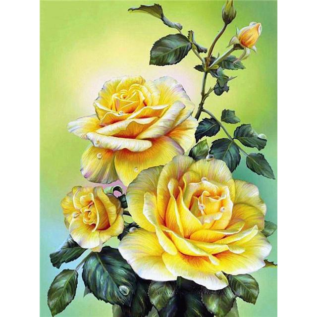 Volle 5D-Diamant-Malerei, hübsche Blumen, DIY-Diamant-Stickerei, Diamant-Mosaik, Kreuzstich-Set, Heimdekoration, Geschenk