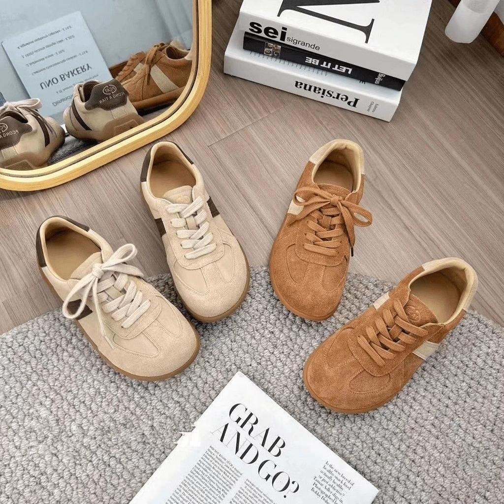 Women's shoes 2025 new fashion versatile casual retro soft sole niche trend German training shoes casual shoes retro trend
