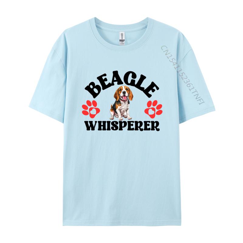 

Beagle Whisperer TShirt Men Funny Beagle Character Dog Footprints Basic Tees Luxury T Shirt Men High Quality 4XL