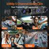 5 Channels 5*1080P 360° DashCam WIFI DVR Car 4way Car Video Recorder camera Front inside Rear View Camera 24H Parking Black Box