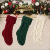 3PC Weihnachtsstrümpfe gestrickte Weihnachtsstrümpfe 14,6 Zoll doppelseitige Kamin-Hängestrümpfe für Familien-Weihnachtsdekoration