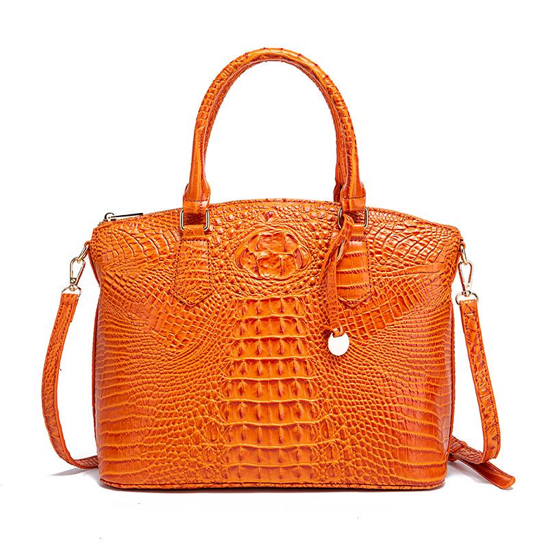 Portable Crossbody Retro Women's Bag Multicolor Crocodile Brahman