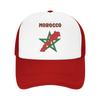 Morocco Flag Map Baseball Cap For Unisex Women Summer Breathable Mesh Side Hats Caps Adjustable Fit For Casual Headwear