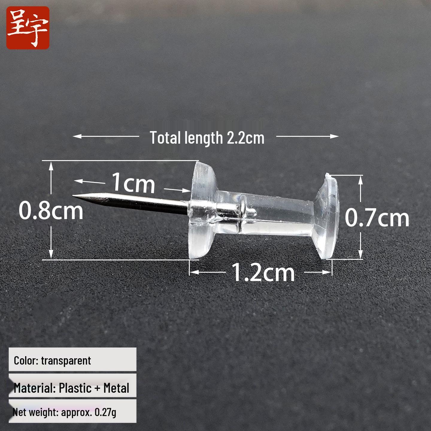 

Handmade Transparent Pushpins: Large Head Stainless Steel Corkboard Tacks for Decoration