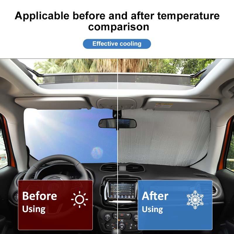 Parasole Anteriore per Parabrezza Auto Tenda Finestrino Parasole Pieghevole Copertura Visiera Parasole Adatta per Jeep Renegade 2016 in Su Accessori Interni Auto, 1 pz