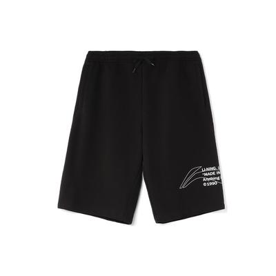 Li Ning Sports Fashion Series Letter Pattern Loose Sports Shorts Men Shorts Black AKSR551-2