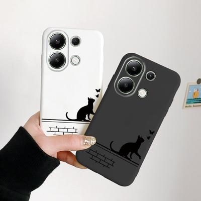 Μαλακή Θήκη Σιλικόνης με Μοτίβο Γάτας Για Samsung A55 A35 M35 S24 Xiaomi Redmi Note 13 Pro iPhone 15 Huawei Honor Realme Προστατευτικό Κάλυμμα Αντικραδασμικό για την Κάμερα