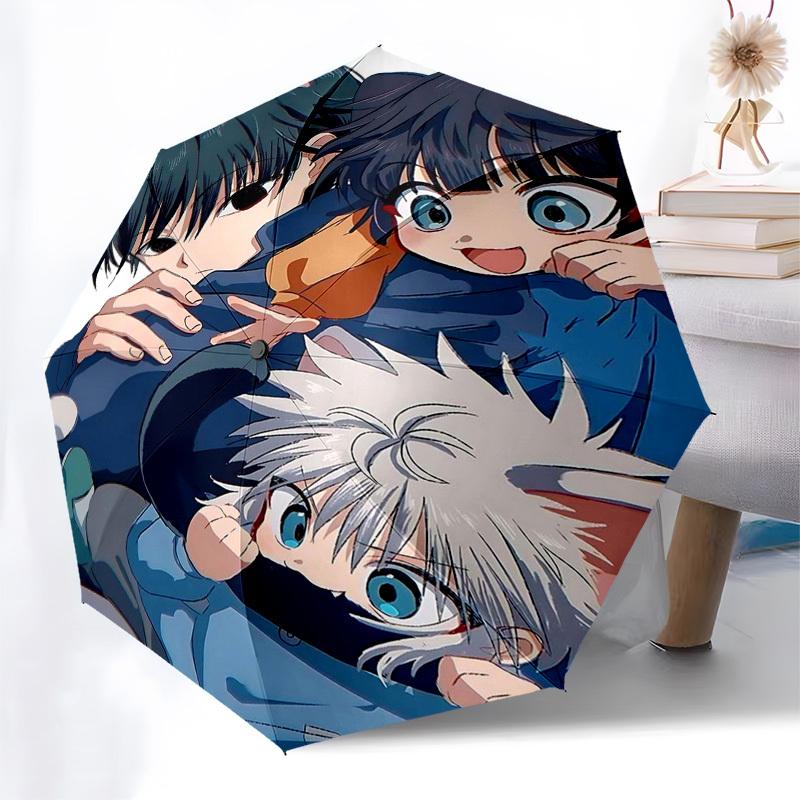 

1pc Kill la Kill Inspired Umbrella: Automatic Open-Close Design with Foldable Structure for Outdoor Use, Perfect Gift for Fans and Travelers!I061