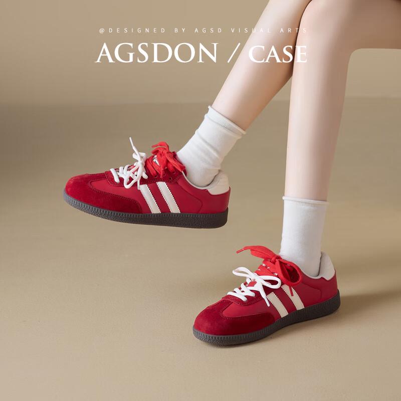 Agsdon Women s Platform German Trainer Shoes 37