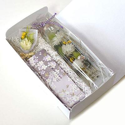 Offering Herbarium Uno Chiyo Incense Stick Bouquet Set Buddha Flower Obon First Obon Altar Flower Gift Hz015 + [Offering 200ml] (White)