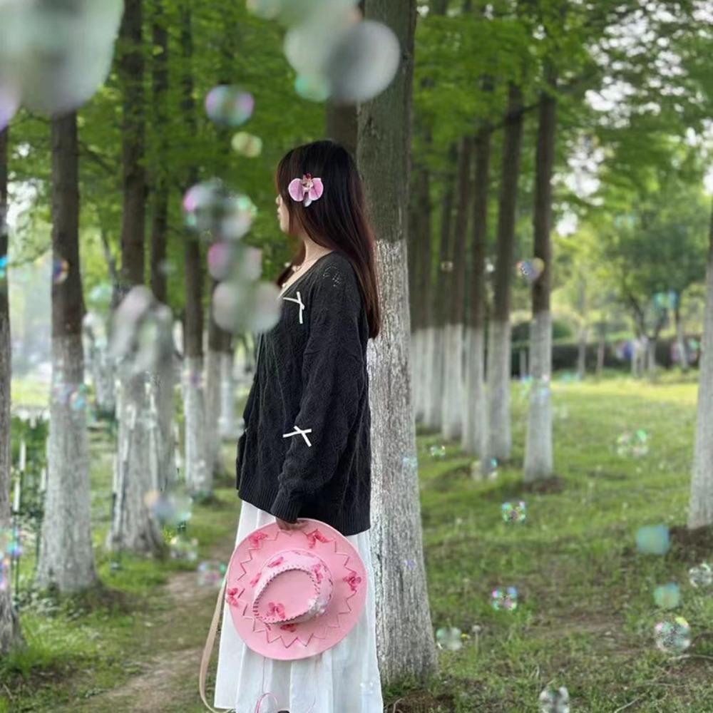 Denim Sunscrean Bucket Cap Punk Summer Sun Hat Elegant Western Cowboy Hat  Travel