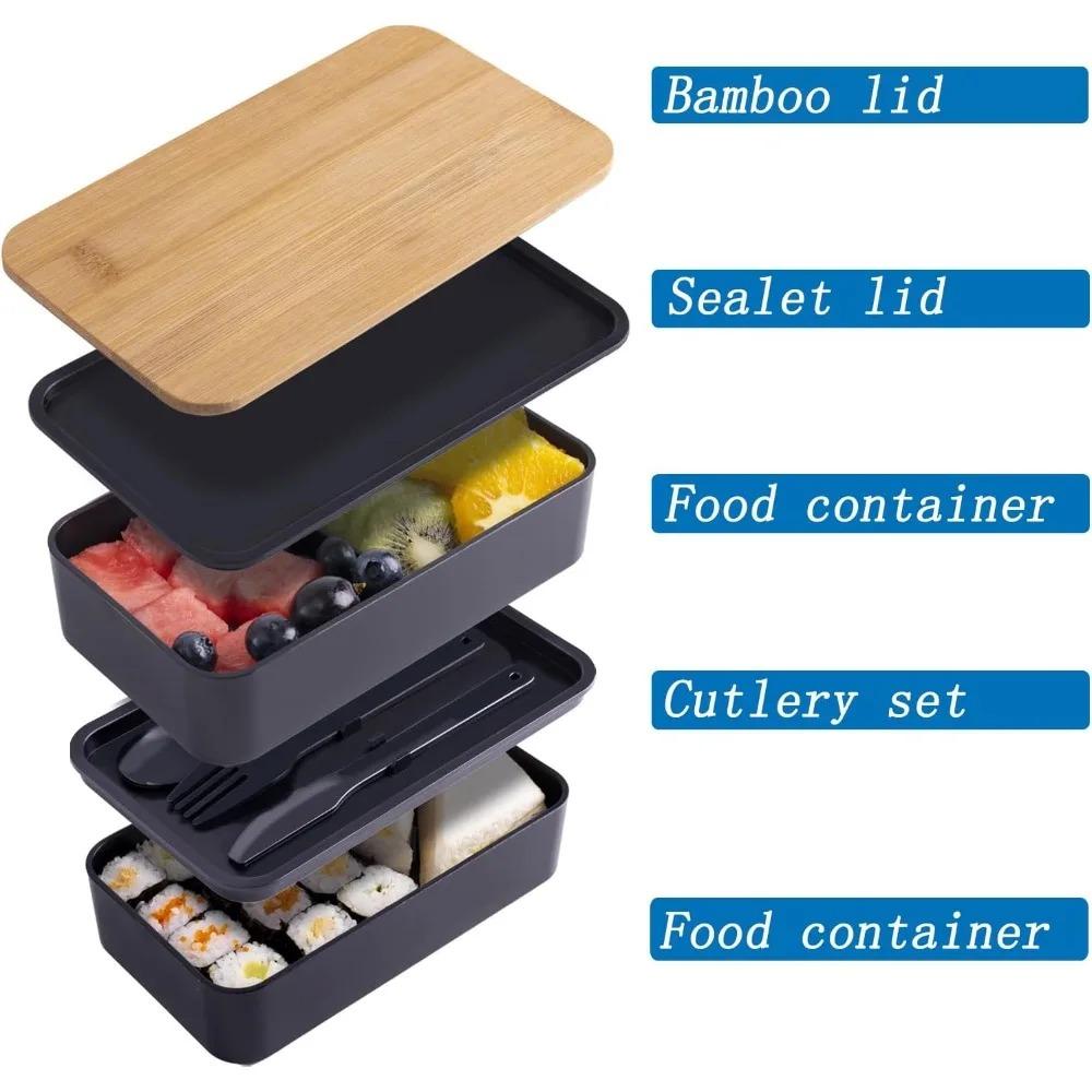 1550ml Lunch  Containers Stackable Salad Box Multifunctional Japanese-style Lunch Boxes  Student