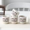 Ceramic Japanese Sake Set Lucky Cat Wine Pot Flagon with 4 Wine Cups Porcelain Tokkuri Bottle Soju Cup Microwave Safe