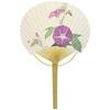 Uchiwa White Background Morning Glory Hiratake Large Approximately 2336.5cm