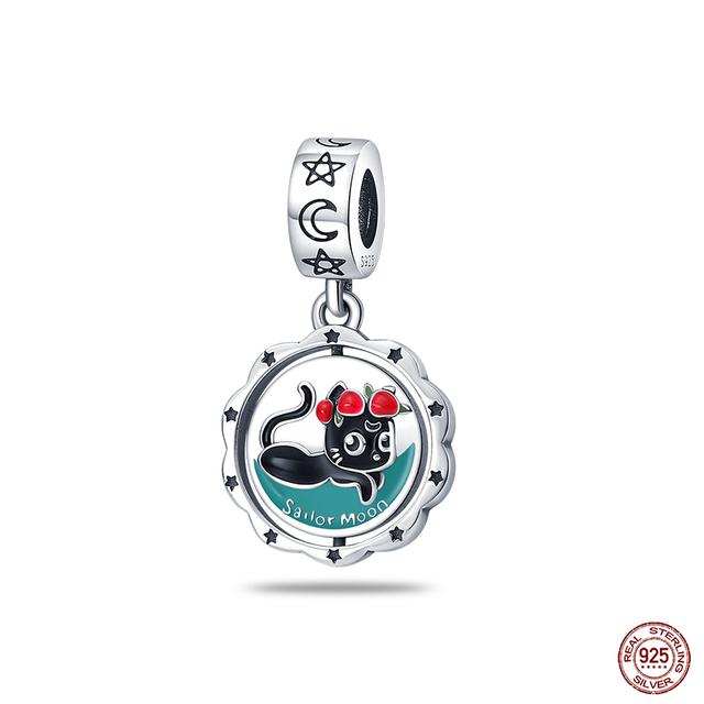 New 925 Sterling Silver Red Color Series Heart Shape Charms Beads Lucky Jewelry Gifts