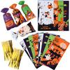 50/100 SZT. Torebki na smakołyki Dynia Duch Nietoperz Plastikowe Torebki na Cukierki z Zawięzkami Halloween Party Dekoracje DIY Torebki na Prezenty ZYF