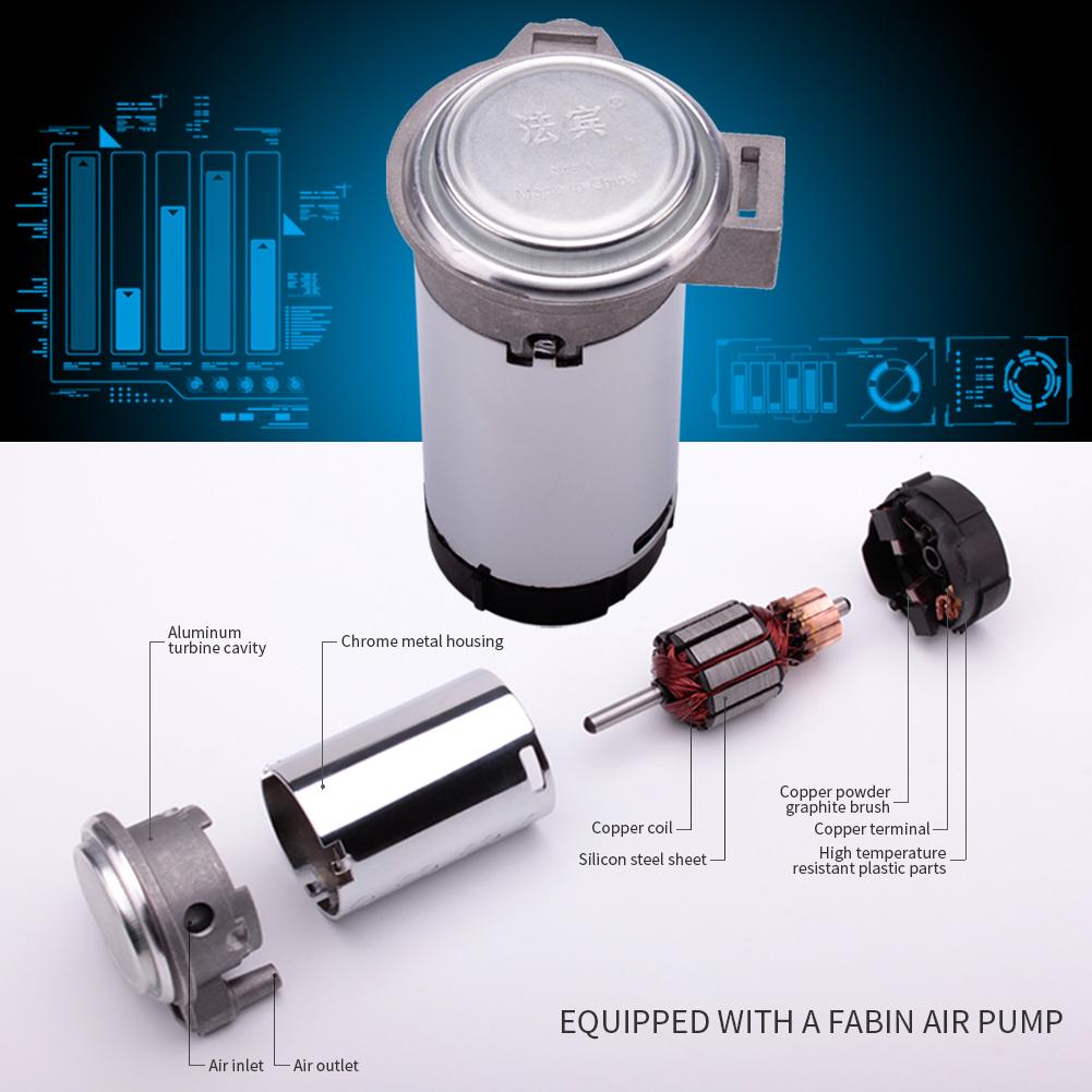 FARBIN Compact Air Horn with Compressor 12V/24V 120db Snail Electric Car Horn Super Loud with Wiring Harness