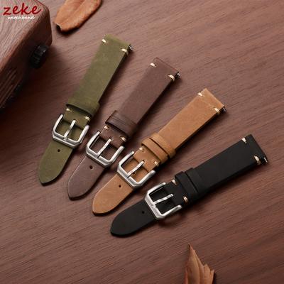 Handmade Stitching Cowhide Strap for Omega Business Vintage Genuine Leather Watch Bands Men 20/22mm Quick Release Wrist Bracelet