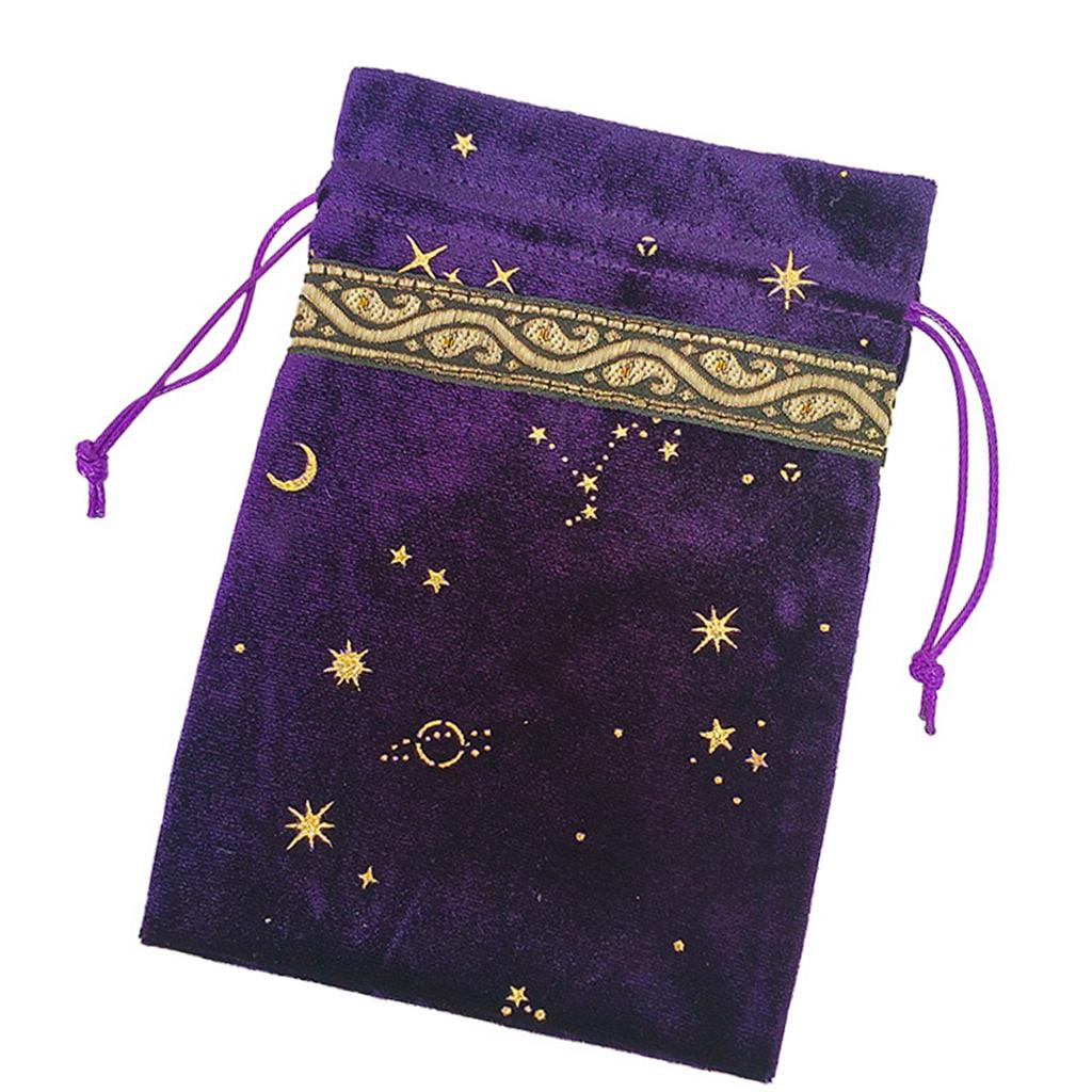 Velvets Tarot Rune Bag Dices Drawstrings Bag Jewelry Pouches Organizers Hand Gift Bag for Storing Board Game Card