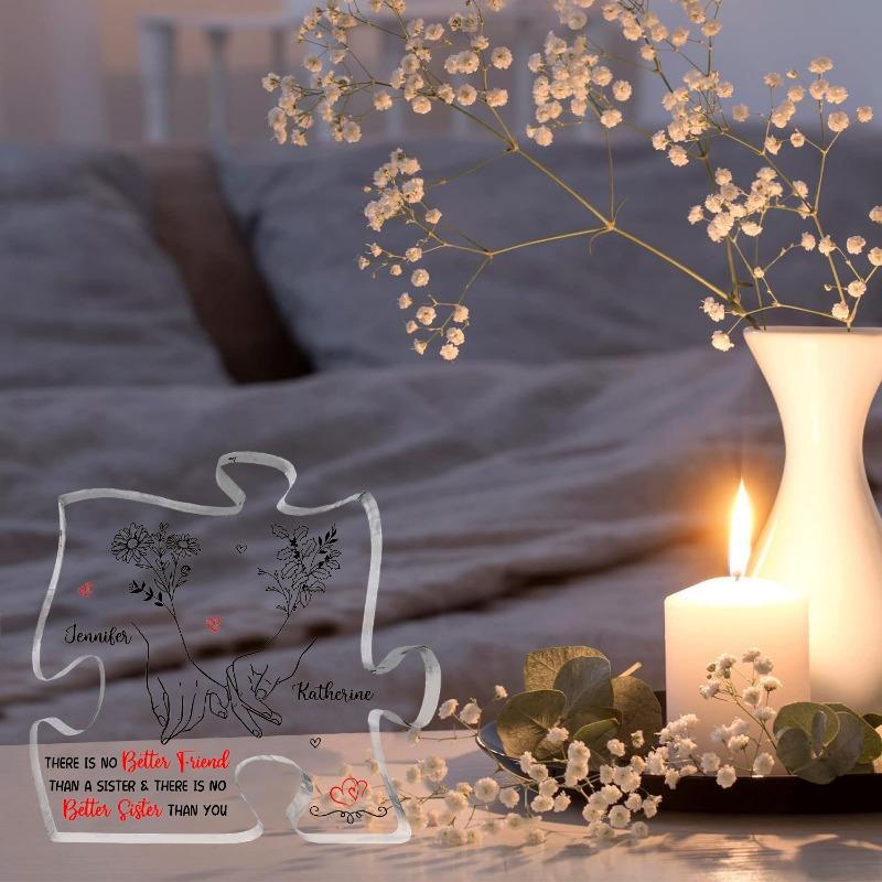 "There Is No Better Friend" Custom Plaque - Personalized Bestie Gift for Sisters & Friends