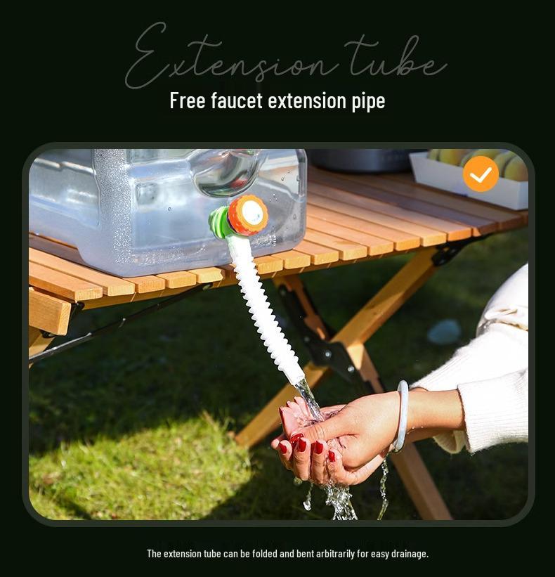 Großer transparenter Outdoor-Wassertank mit Hahn für Auto Reisen und Selbstfahrertouren.