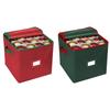1PC Christmas Bauble Storage Box With Dividers 64-Grid Xmas Storage With Zippered For Christmas Ball Storage Home Decoration