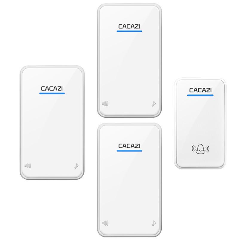 Smart Wireless Doorbell: Three-in-One Digital, Long-Distance, Waterproof, Adjustable Music Standard белый