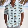 Kentucky Derby Men's Striped Horse Racing Shirt Summer Shirt Button Up Shirt Short Sleeve