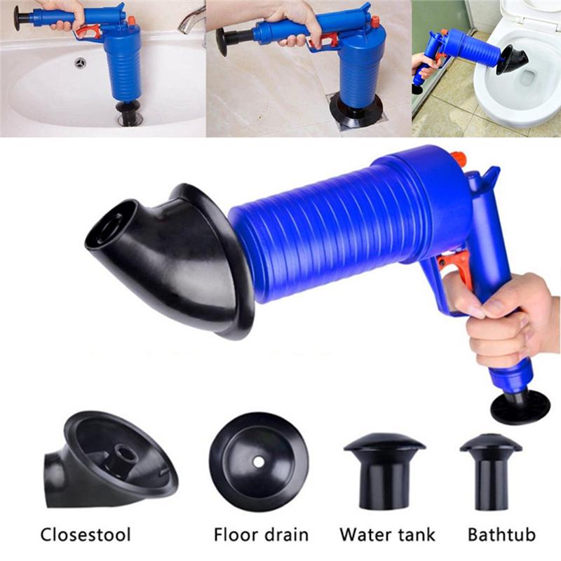 

Вантуз для унитаза, средство для удаления сливных засоров с 4-мя размерными присосками, пистолет для слива воздуха под высоким давлением, открывалка для очистки слива ванны, вантуз для раковины