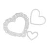 3 Pcs Love Heart Lace Metal Cutting Dies Stencils for DIY Scrapbooking/photo Album Decorative Embossing DIY Paper Cards