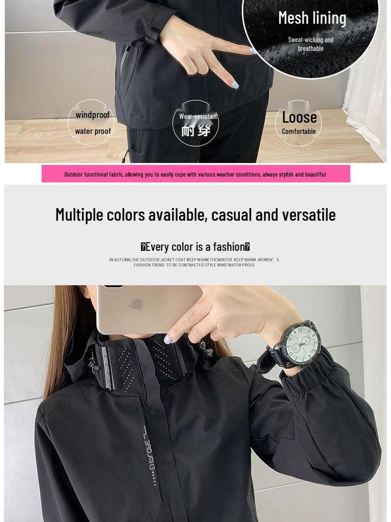 2025 Women's Spring/Autumn Lightweight Waterproof Windbreaker with Printable Logo for Outdoor Activities