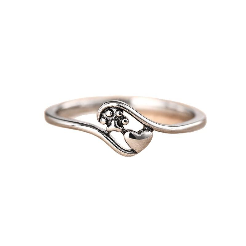 European and Korean Cat Paw Heart-shaped Ring for Women Cute Everyday Rings Fashion Trends