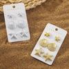 1 Set Elegant Cute CCB Starfish Shell Stud Earrings for Women Summer Vocation Style Fashion Earrings Party Jewelry Gifts